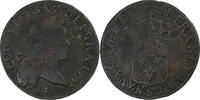 Frankreich 1/2 Sol au buste enfantin Louis XV, Reims, Kupfer, S -