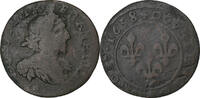 Frankreich Double Tournois Louis XIII, Axe Loire-Rhône, Kupfer, SGE+ -