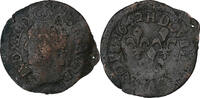 Frankreich Double Tournois Louis XIII, La Rochelle, Kupfer, S, CGKL:516 -