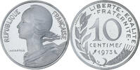 Frankreich 10 Centimes Marianne, MDP, Piéfort, Silber, STGL -