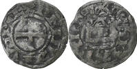 Frankreich Denier Philip II, Saint-Martin de Tours, Billon, S+ -