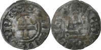 Frankreich Denier Philip II, Saint-Martin de Tours, Billon, S+ -