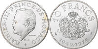 Monaco 10 Francs Rainier III, ESSAI, Silber, UNZ+, Gadoury:MC156 -