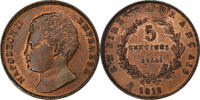 Frankreich 5 Centimes Napoleon II, Paris, ESSAI, Bronze, VZ, Gadoury:133 -