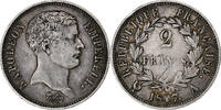 Frankreich 2 Francs Napoleon I, tête de nègre, Paris, Silber, SS+ -