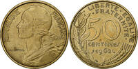 Frankreich 50 Centimes Marianne, Paris, Col à 4 plis, Aluminum-Bronze -