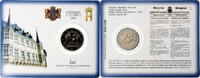 Luxemburg 2 Euro Centenaire du suffrage universel, Coin Card. BU -