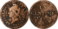 Frankreich 1 Centime Dupré, Paris, Kupfer, S, Gadoury:76 -