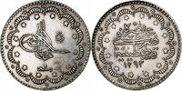 Türkei 5 Kurus Abdul Hamid II, Istanbul, Silber, SS+, KM:737 -