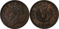 Nova Scotia 1 Penny Token NOVA SCOTIA, Victoria, Bronze, SS -