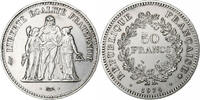 Frankreich 50 Francs Hercule, MDP, Avers 20 francs, Silber, VZ -