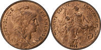 Frankreich 5 Centimes Dupuis, Paris, Bronze, VZ, Gadoury:165 -