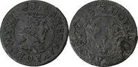 Frankreich Double Tournois Louis XIII, Lyon, Kupfer, SS, CGKL:348 -