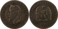 Frankreich 2 Centimes Napoleon III, Bordeaux, Bronze, SS, Gadoury:155 -