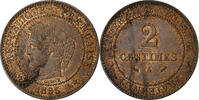 Frankreich 2 Centimes Cérès, Paris, Bronze, VZ, Gadoury:105, KM:827.1 -