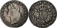 Frankreich Écu au bandeau Louis XV, Pau, Silber, S+, Gadoury:322a -