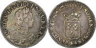 Frankreich 1/6 Écu de France Louis XV, Tours, réformé, Silber, S+ -