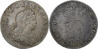 Frankreich 1/4 Écu de France-Navarre 1718 Rouen Louis XV, Rouen, Silber, SS