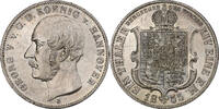 Kingdom of Hannover Thaler Georg V, Hannover, Silber, VZ+, KM:220 -