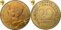 Frankreich 20 Centimes Marianne, Paris, Aluminum-Bronze, PCGS -