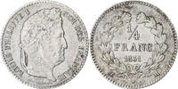 Frankreich 1/4 Franc Louis-Philippe I, Toulouse, Silber, S+ -