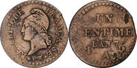 Frankreich 1 Centime Dupré, Paris, Kupfer, S+, Gadoury:76 -