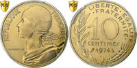 Frankreich 10 Centimes Marianne, Paris, Aluminum-Bronze, PCGS -