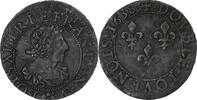 Frankreich Double Tournois Louis XIII, Troyes, Kupfer, SS, CGKL:504 -