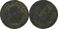 Frankreich Double Tournois Louis XIII, Nantes, Kupfer, S+, CGKL:378 -
