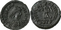 Follis Theodosius I, Siscia, Bronze, VZ, RIC:39b -