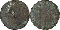 Frankreich Double Tournois Louis XIII, Poitiers, Kupfer, S, CGKL:410 -