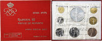 Monaco Coffret 10 c. à 50 frs. 1974 MDP Rainier III, 25 années de règne, MDP STGL