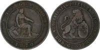 Spanien 2 Centimos Barcelona, Bronze, S+ -