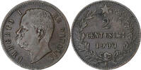 Italien 2 Centesimi Umberto I, Rome, Kupfer, SS+ -