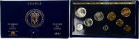 Frankreich Coffret 1 c. à 10 frs. MDP, série FDC, STGL -
