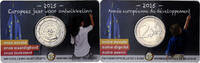 Belgien 2 Euro European Year for Development, Coin card, Brussels -