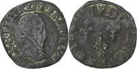Frankreich Double Tournois Henri III, Kupfer, SGE+ -