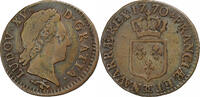 Frankreich 1/2 Sol Louis XV, Besançon, Kupfer, S+, Gadoury:275 -
