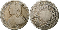 Frankreich 1/2 Ecu aux branches d'olivier Louis XV, Riom, Silber, S -