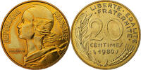 Frankreich 20 Centimes Marianne, Paris, série FDC, Aluminum-Bronze -