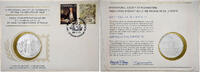 Kanada Medal + stamp International Society of Postmasters, Silber, PP -