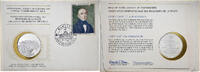 Monaco Medal + stamp International Society of Postmasters, Silber, PP -