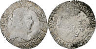 Frankreich 1/2 Franc 1587 Tours Henri III, Tours, Silber, S, Gadoury:487