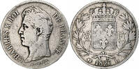 Frankreich 5 Francs Charles X, Bayonne, Silber, S+, Gadoury:644 -