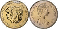 United Kingdom 25 New Pence Elizabeth II, Royal Wedding, Llantrisant -