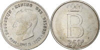 Belgien 250 Frank Baudouin I, Brussels, Silber, SS+ -