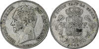 Belgien 2 1/2 Francs Leopold I, Brussels, Silber, S+ -