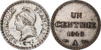 Frankreich Centime Dupré, Paris, Silver Plated Copper, VZ, Gadoury:84 -