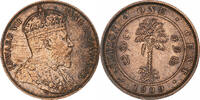 Ceylon Cent Edward VII, Calcutta, Kupfer, SS+ -