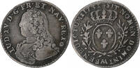 Frankreich 1/10 Écu aux branches d'olivier Louis XV, Metz, Silber, S+ -